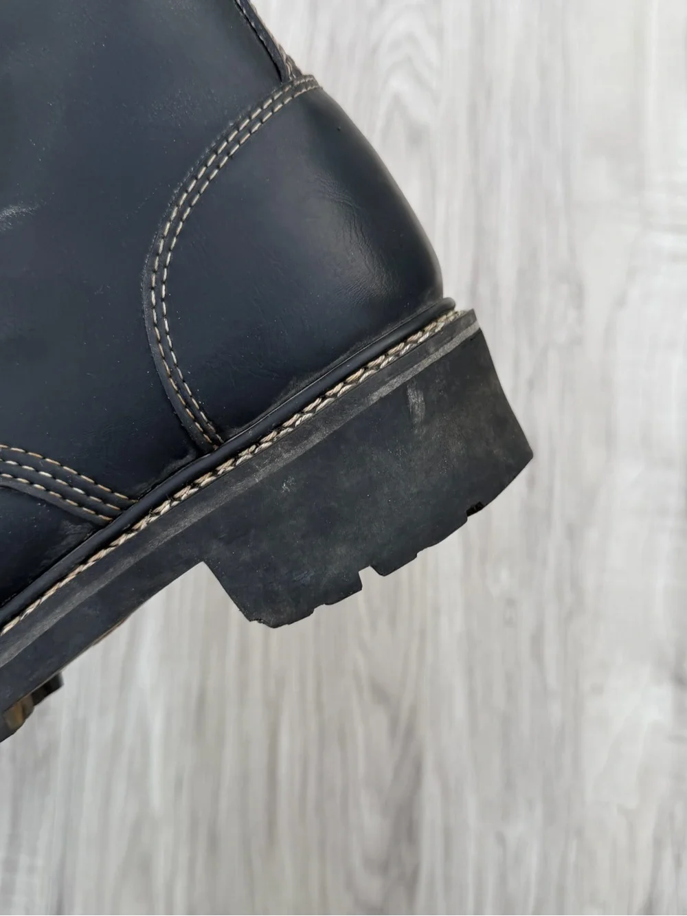 Ramrods Black Leather Steel Toe Work Boots